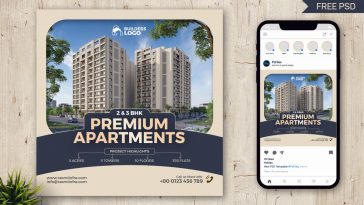 PsFiles Real Estate Apartment for Sale Free Instagram Post Design PSD