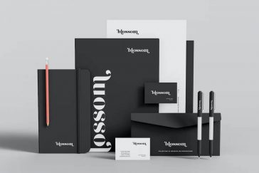 Free Corporate Stationery Branding Mockup PSD