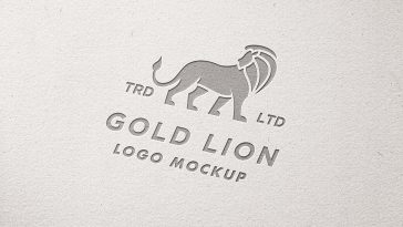 Debossed Paper Logo Mockup