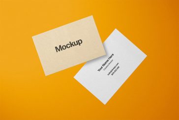 Floating Business Card Mockups PSD