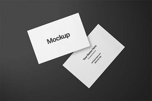 Floating Business Card Mockups PSD