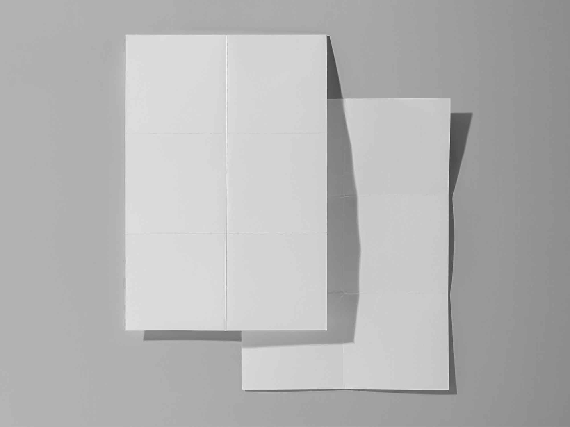Branding Folded Papers Mockup PSD
