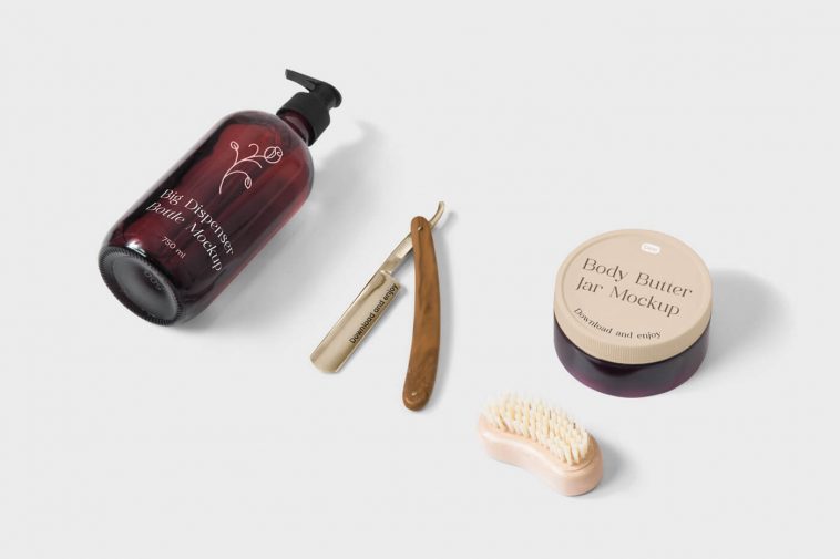 Barber Shop, Salon Logo Free Branding Mockup