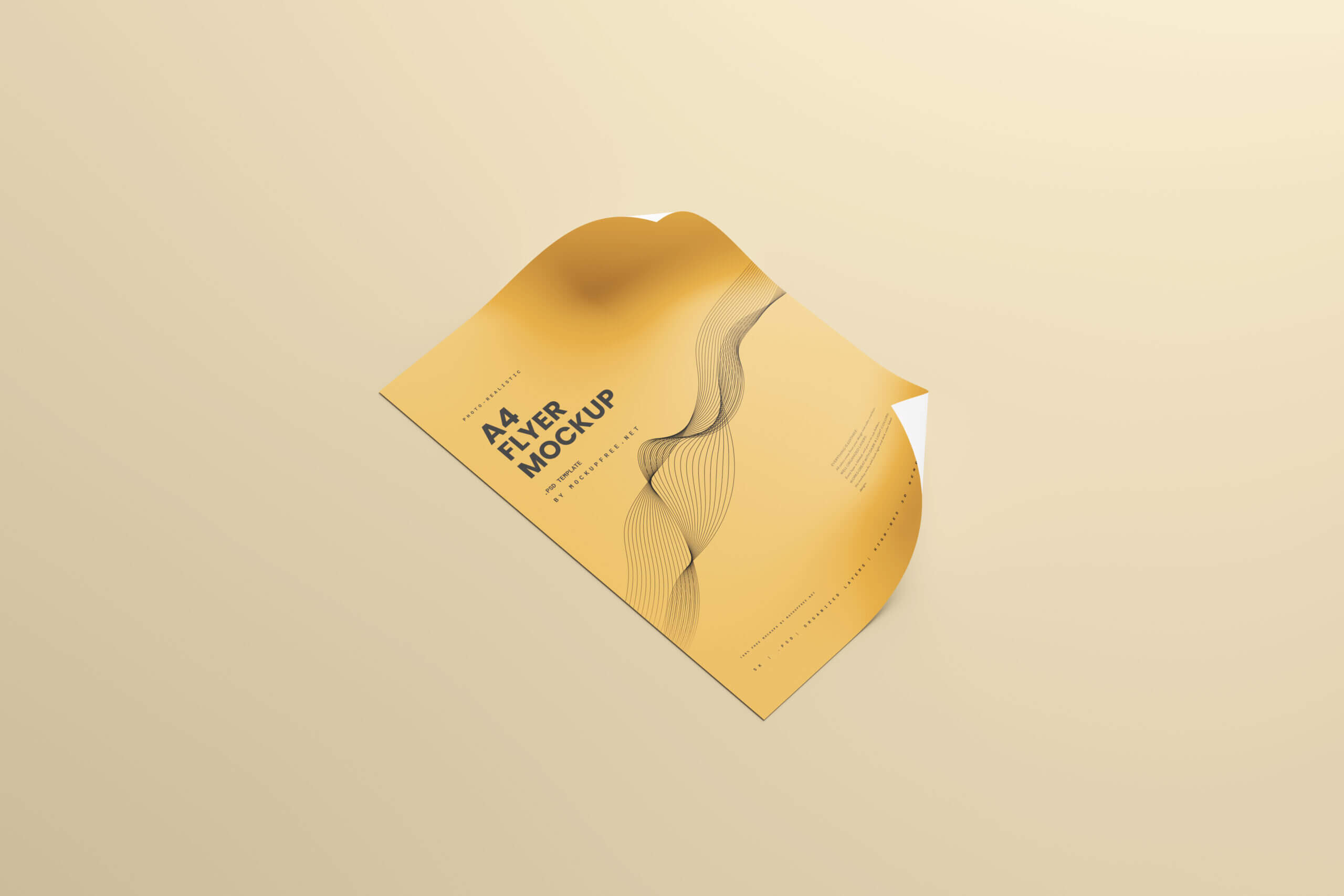 A flyer with corner-curved edges and plain background