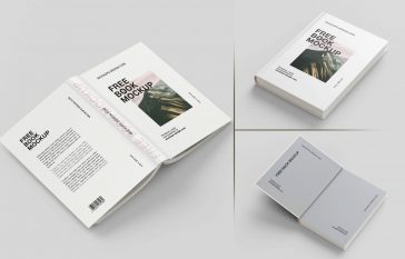 Free Hardcover Book Mockups PSD set