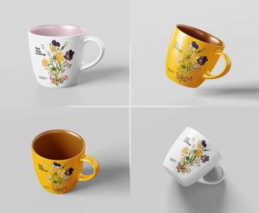 Free Matt Mug Mockups PSD set