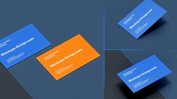 Free Paper Business Card Mockup PSD set