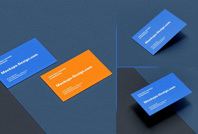 Free Paper Business Card Mockup PSD set- PsFiles