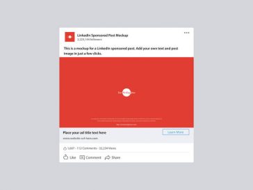 Free Premium PSD LinkedIn Mockup