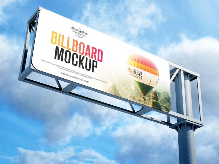 Free Outdoor Advertisement Billboard Mockup PSD