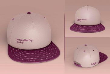 Free Snapback Hat / P-Cap Mockup PSD Set