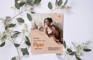 Free US Letter Size Flyer Mockup PSD