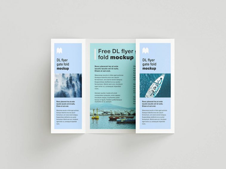 6 Free DL Gate Fold Brochure Mockup PSD Files - PsFiles