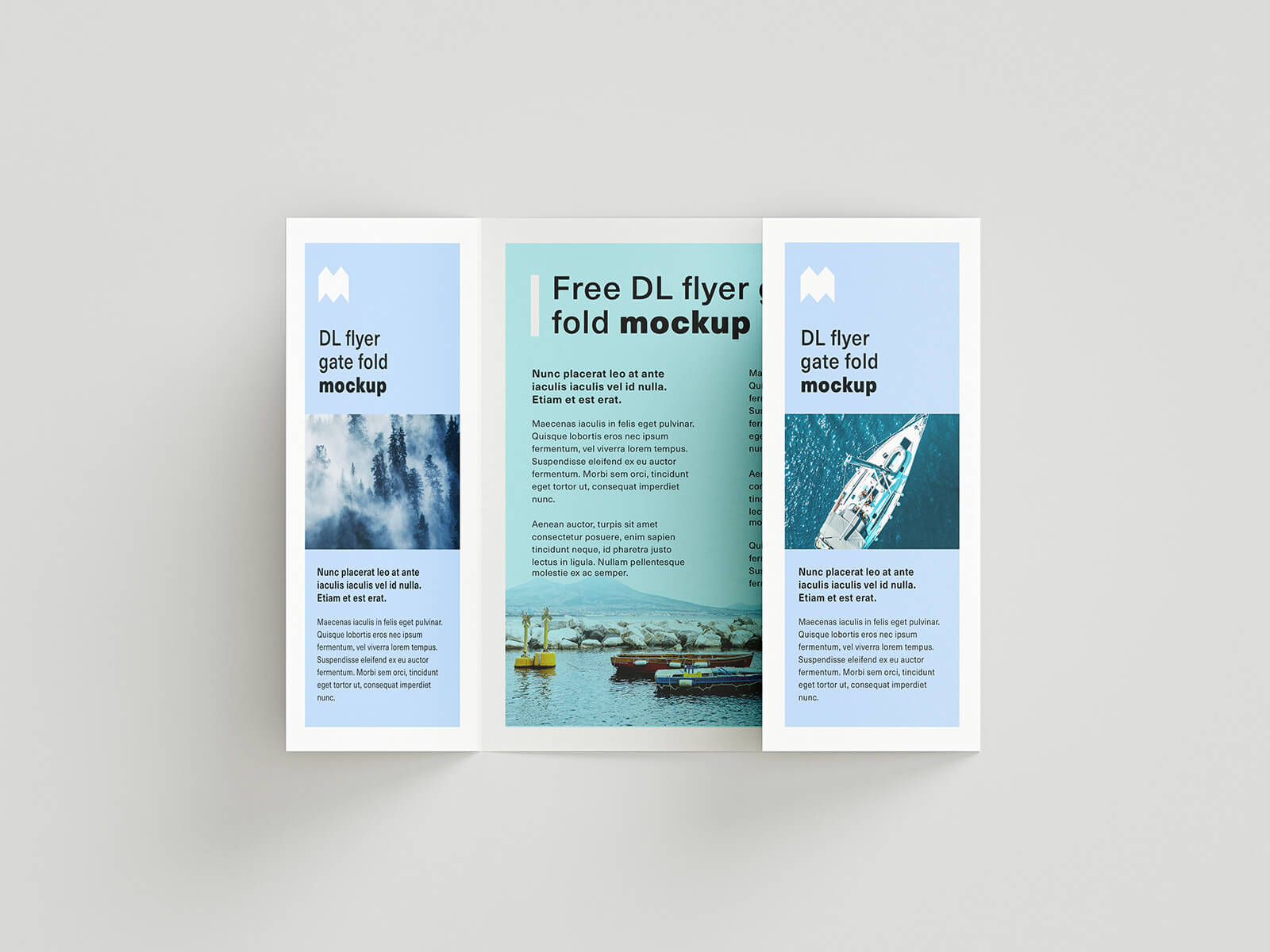 6 Free DL Gate Fold Brochure Mockup PSD Files