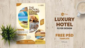 Luxury Hotel and Resorts Flyer Design Free PSD Template