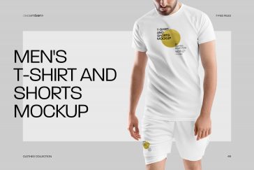 Men’s T-Shirt and Shorts Mockup