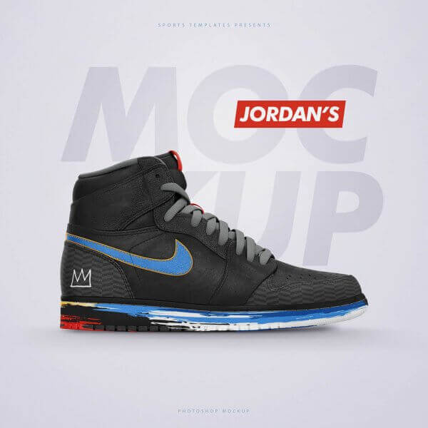 Free Nike Air Jordan Shoes Mockup PSD