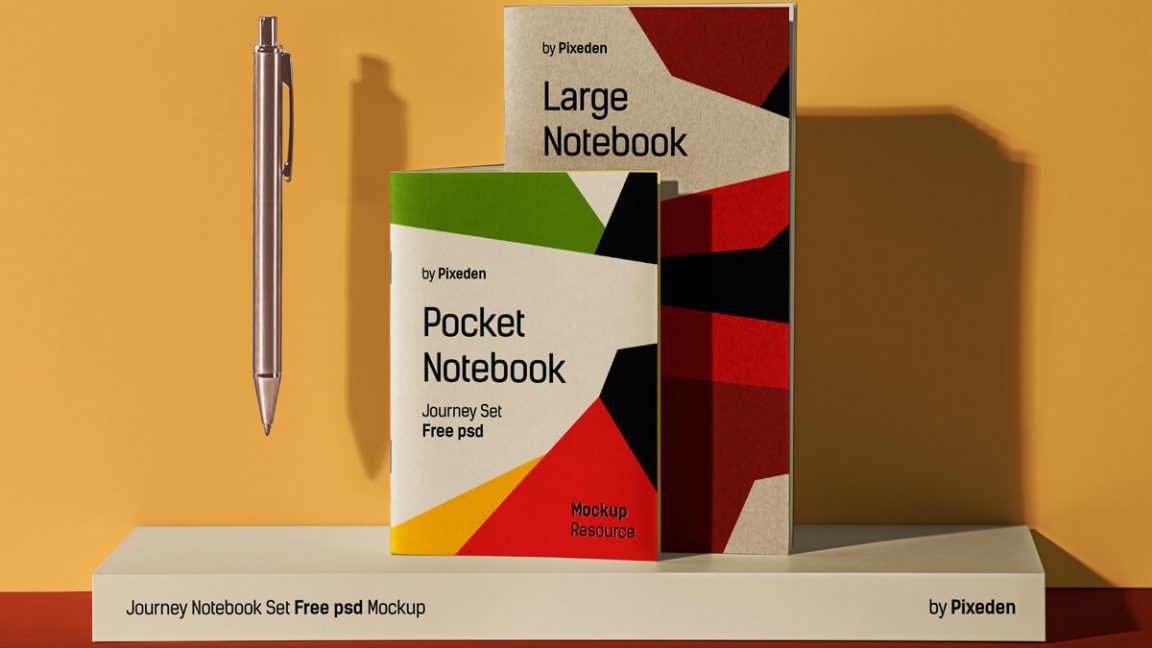 Free Paperback Personal Notebook Mockup PSD PsFiles