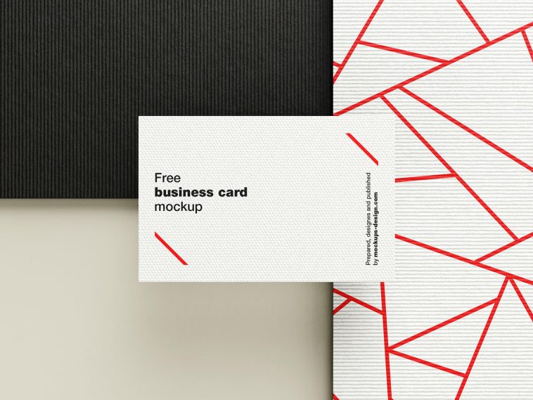 Stationery With Textured Papers Mockup
