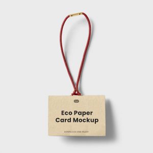 Free Tag with Rubber Mockup