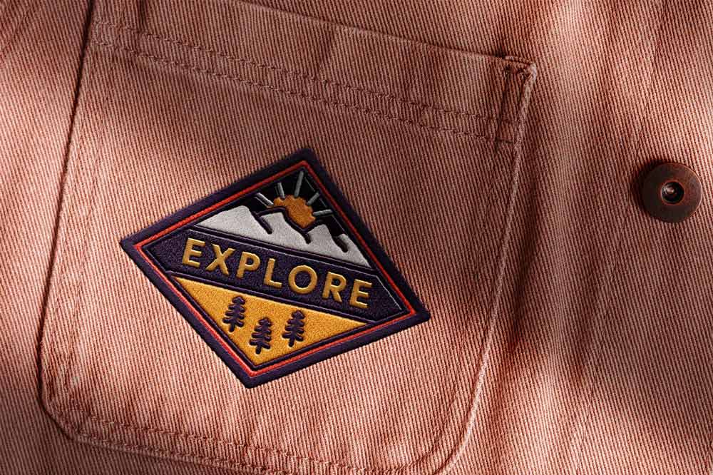 Shirt Pocket Embroidered Logo Badge Mockup Free PSD Free Files