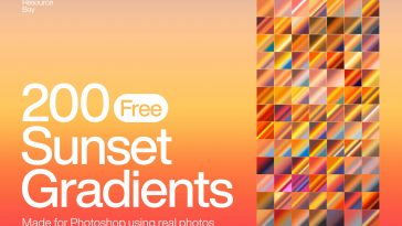200 Sunset Photoshop Gradients