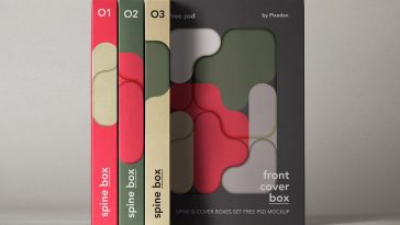 Spine Cover Boxes Mockup