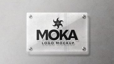 Transparent Glass Logo Mockup