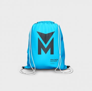 2 Gym Sack Mockups in Different Shots