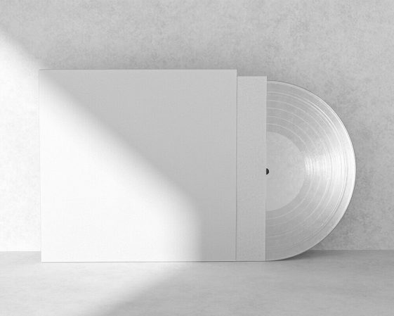 2 Front View Vinyl Record Mockups with and Without Cover - PsFiles