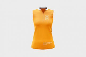 3 Mockups of Women’s Sleeveless Golf Polo Shirt