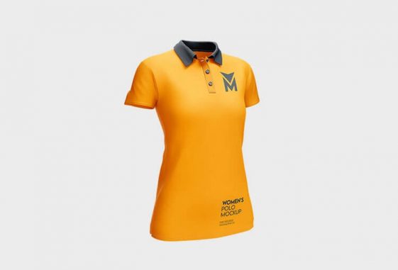 Women’s Free Polo Shirt Mockups PSD in 3 Different Angles - PsFiles