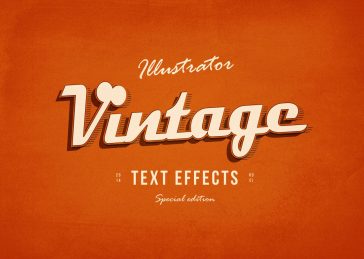 3 Illustrator Vintage Text Effects