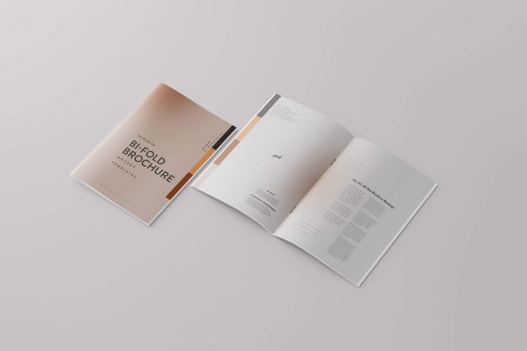 Download 5 Free A4 Multiple Pages Bi-Fold Brochure Mockups PSD Files ...