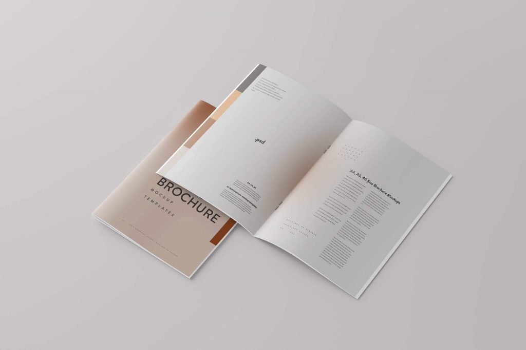 Download 5 Free A4 Multiple Pages Bi-Fold Brochure Mockups PSD Files ...