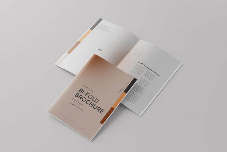 Download 5 Free A4 Multiple Pages Bi-Fold Brochure Mockups PSD Files ...