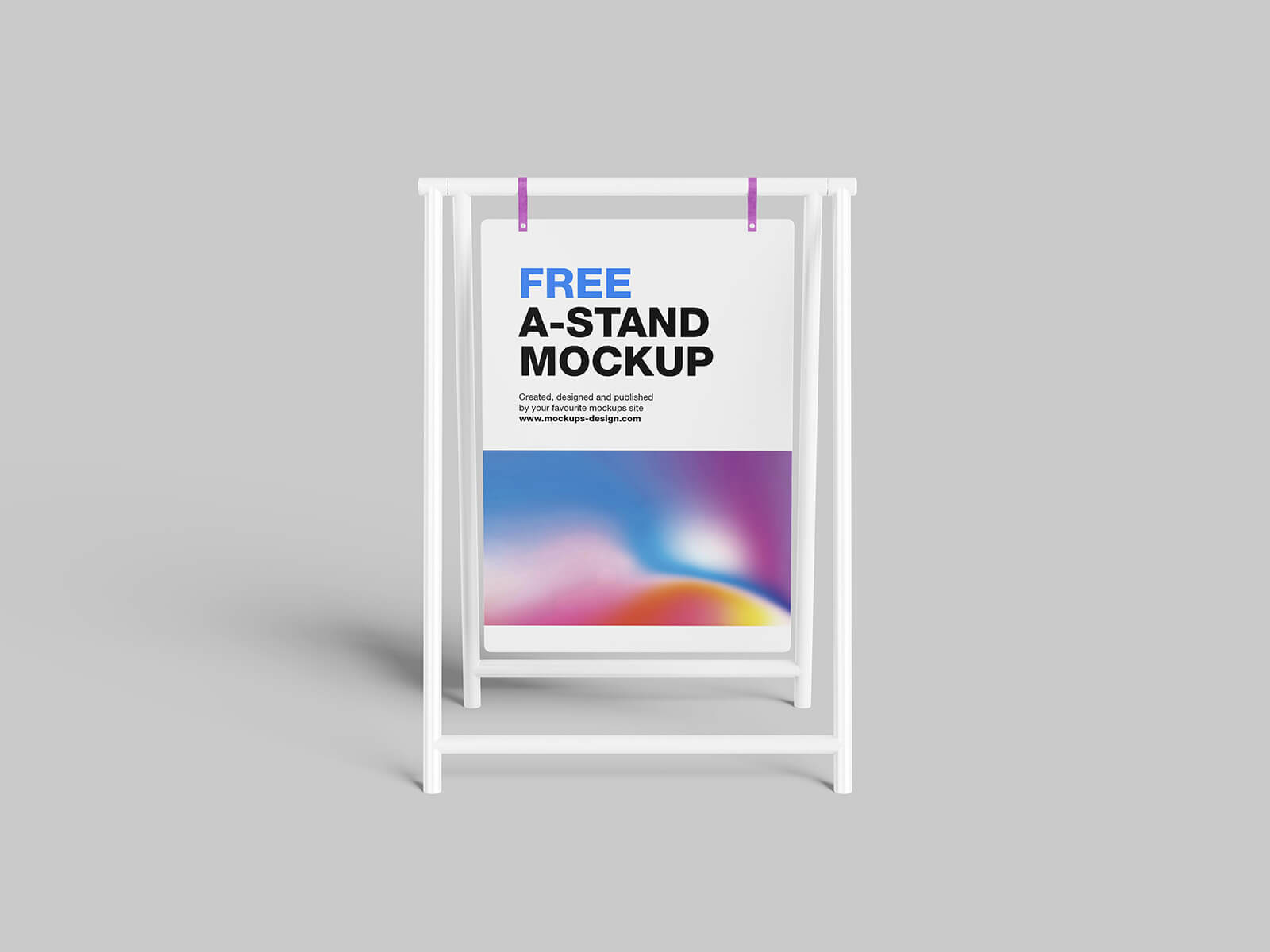 Free Metal A-Stand Mockup