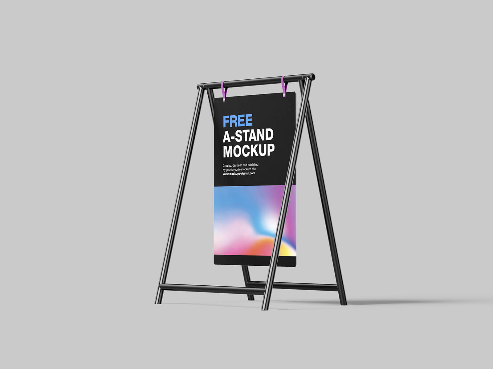 Free Metal A-Stand Mockup