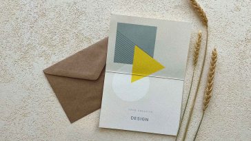 Folded Invitation Card Mockup PSD