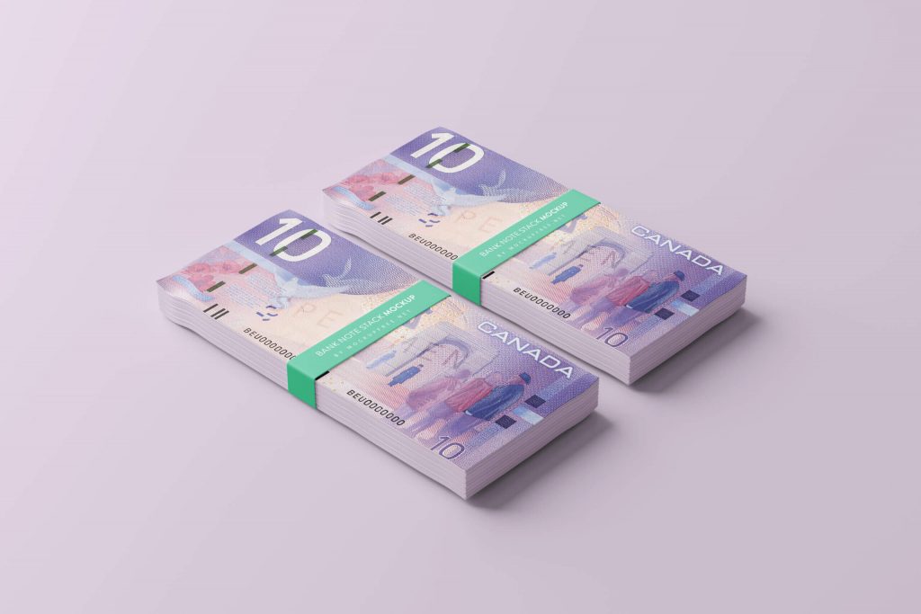 Free Banknote Paper Money Stack Mockup PSD Set