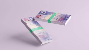 Free Banknote Paper Money Stack Mockup PSD Set