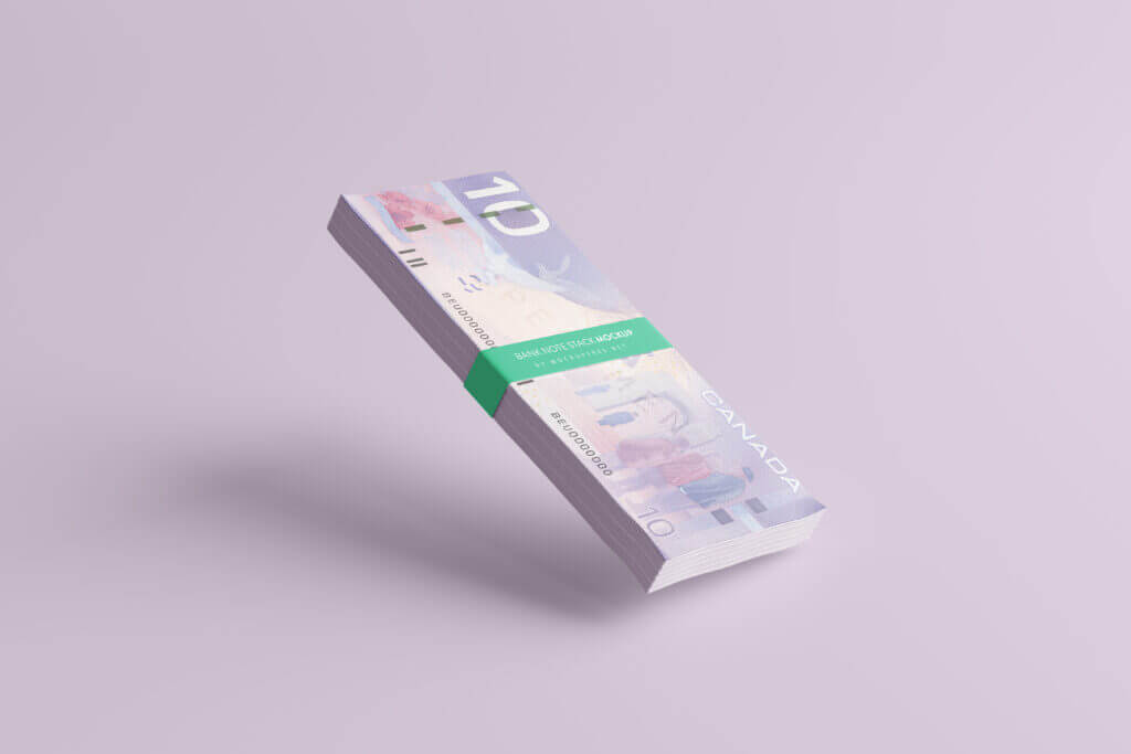 Free Banknote Paper Money Stack Mockup PSD Set