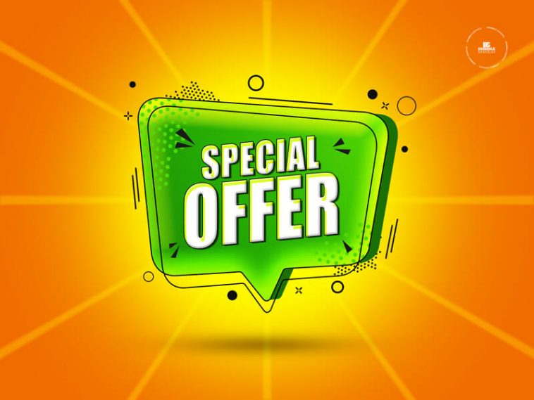 Free Discount Offer Banner Vector Graphic
