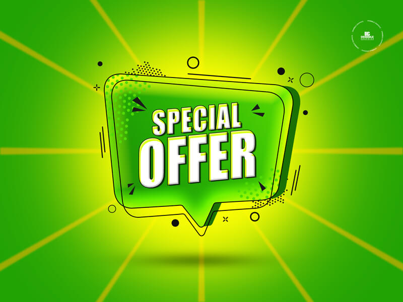Free Discount Offer Banner Vector Graphic
