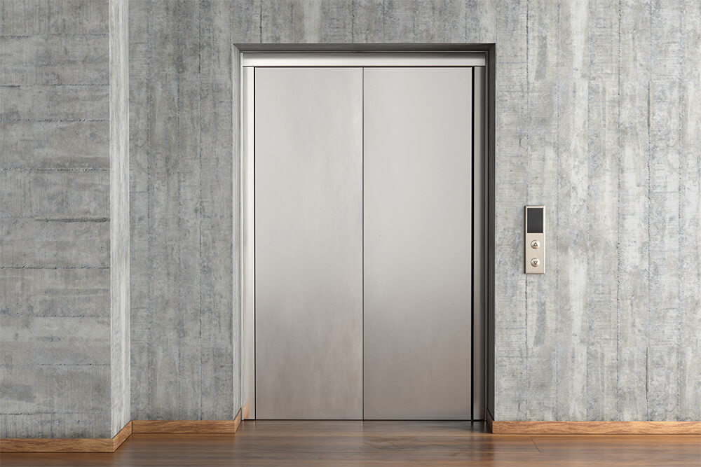 Free Elevator Door Branding Mockup