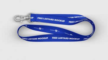 Free ID Card Holder Lanyard Mockup PSD Set