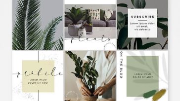 Free Plants Instagram Bundle Templates