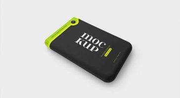 Free Portable External Hard Drive Mockup PSD Set