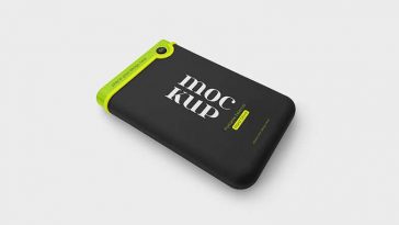 Free Portable External Hard Drive Mockup PSD Set