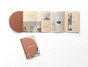 Free Round Cover Five Fold Flyer Mockup